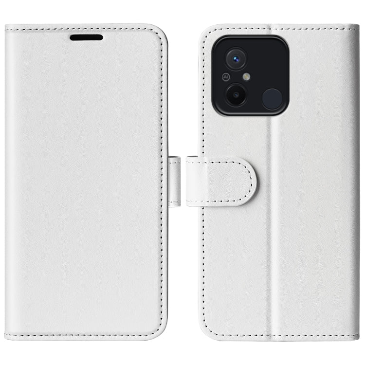 For Xiaomi Redmi 12C R64 Texture Horizontal Flip Leather Phone Case