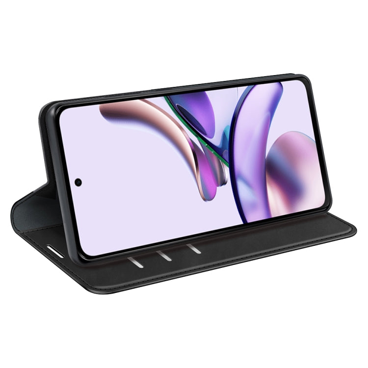 For Motorola Moto E13 Retro-skin  Magnetic Suction Leather Phone Case