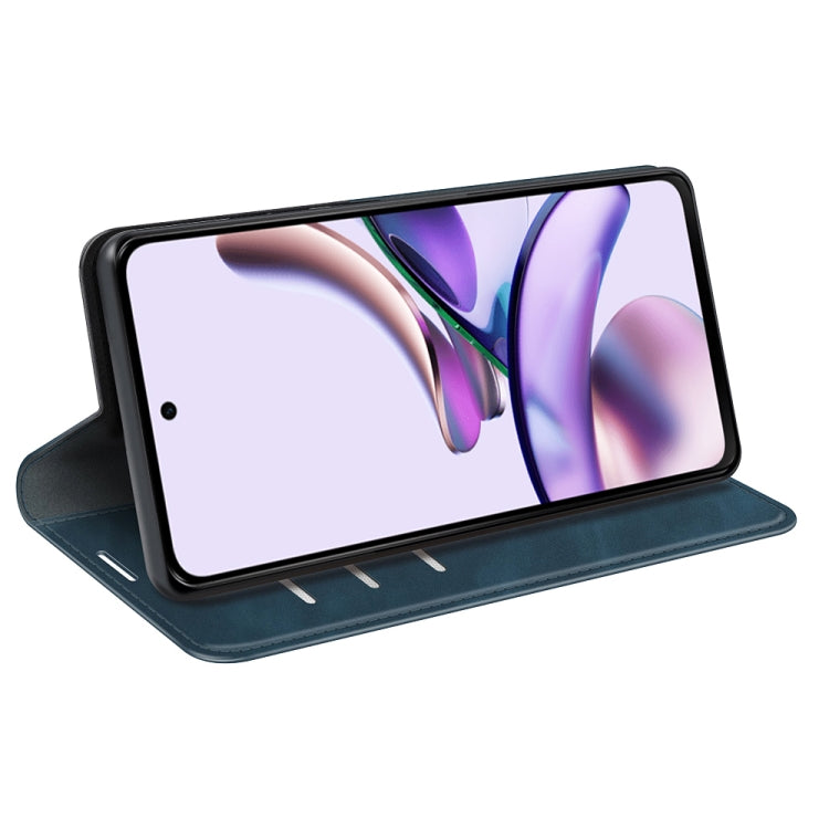 For Motorola Moto E13 Retro-skin  Magnetic Suction Leather Phone Case