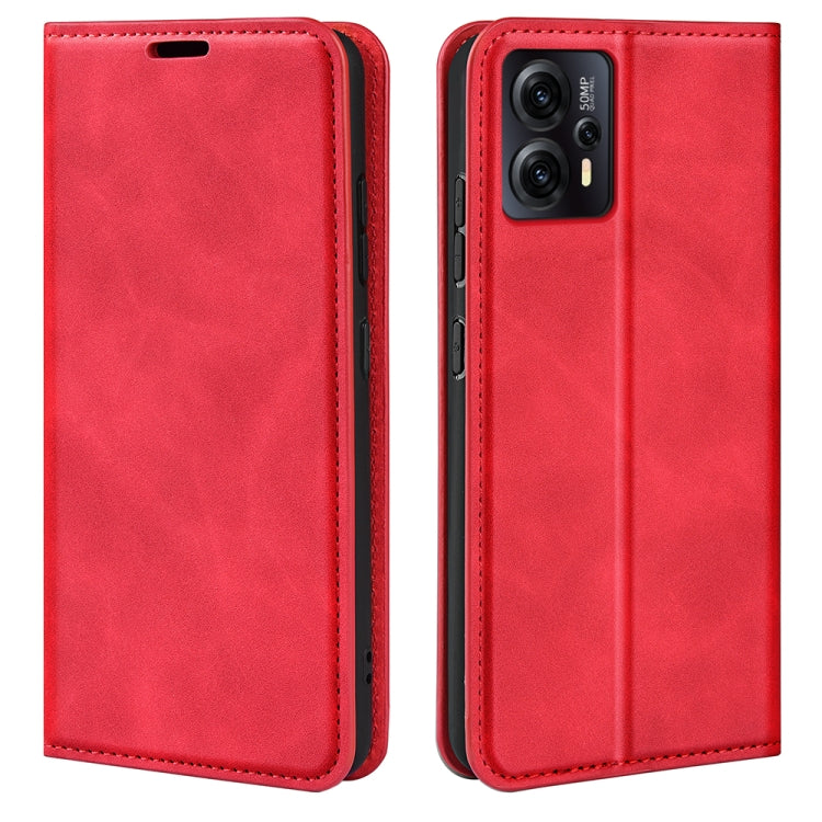 For Motorola Moto E13 Retro-skin  Magnetic Suction Leather Phone Case