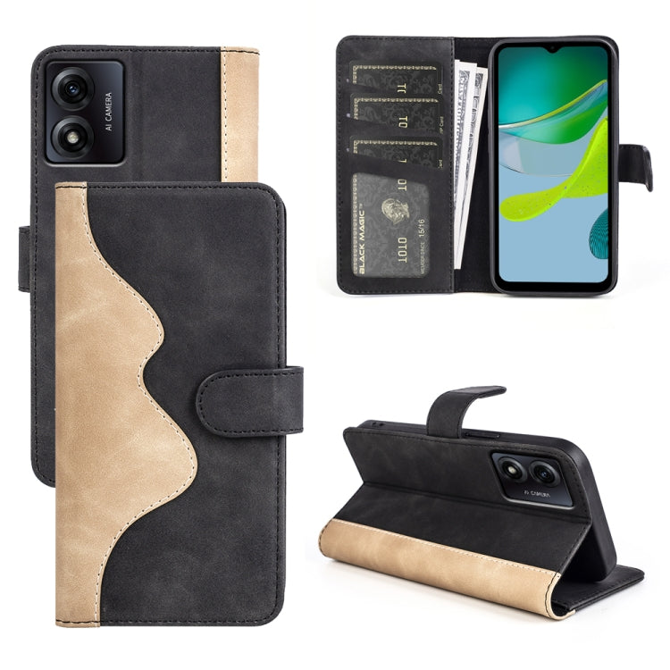 For Motorola Moto E13 Stitching Horizontal Flip Leather Phone Case