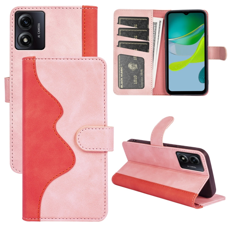 For Motorola Moto E13 Stitching Horizontal Flip Leather Phone Case