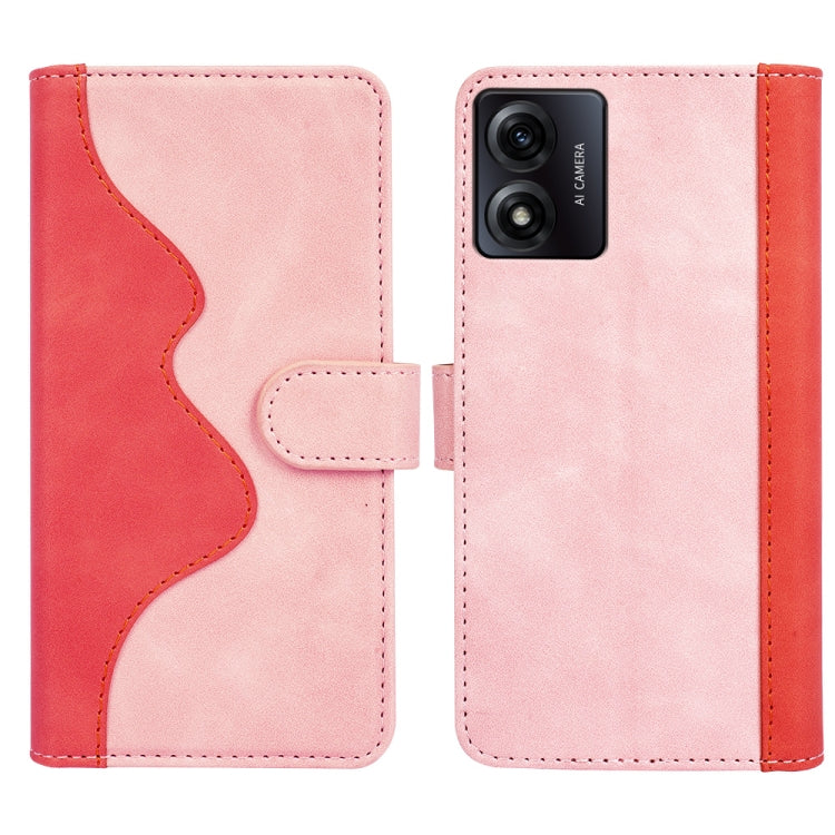For Motorola Moto E13 Stitching Horizontal Flip Leather Phone Case