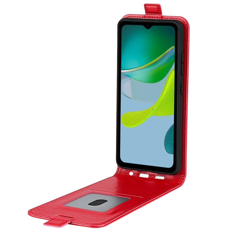 For Motorola Moto E13 R64 Texture Single Vertical Flip Leather Phone Case