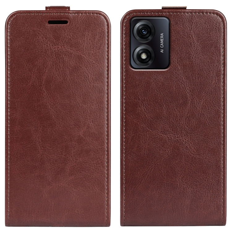 For Motorola Moto E13 R64 Texture Single Vertical Flip Leather Phone Case