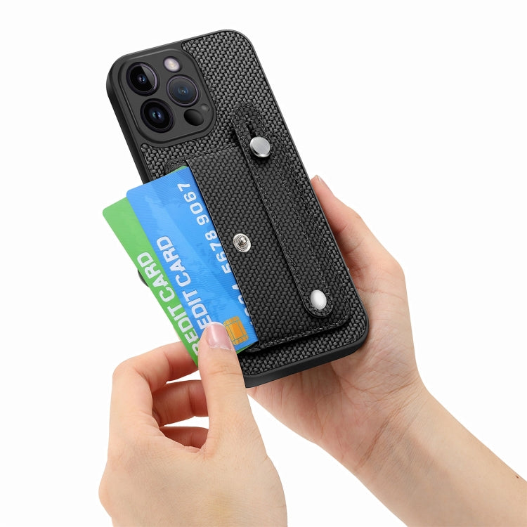 For iPhone 14 Pro Wristband Kickstand Card Wallet Back Cover Phone Case with Tool Knife