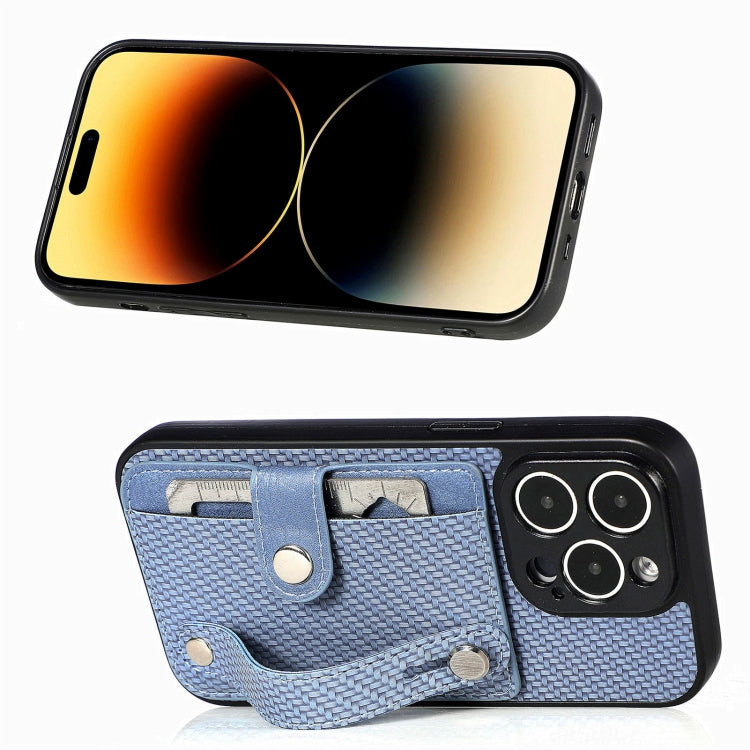 For iPhone 14 Pro Max Wristband Kickstand Card Wallet Back Cover Phone Case with Tool Knife