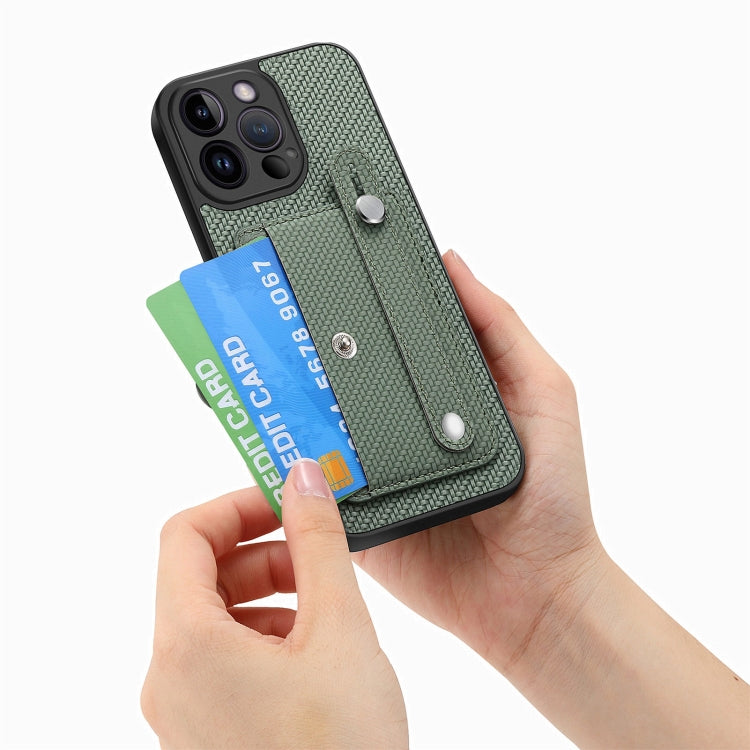 For iPhone 14 Pro Max Wristband Kickstand Card Wallet Back Cover Phone Case with Tool Knife