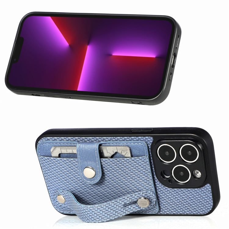 For iPhone 13 Pro Wristband Kickstand Card Wallet Back Cover Phone Case with Tool Knife