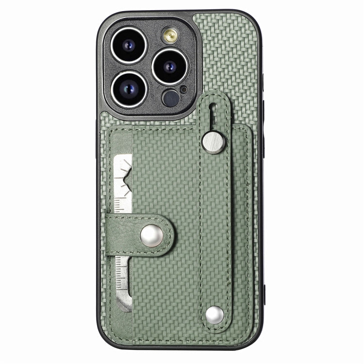 For iPhone 13 Pro Wristband Kickstand Card Wallet Back Cover Phone Case with Tool Knife