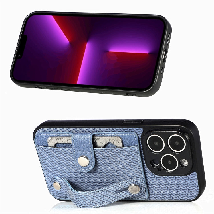 For iPhone 13 Pro Max Wristband Kickstand Card Wallet Back Cover Phone Case with Tool Knife