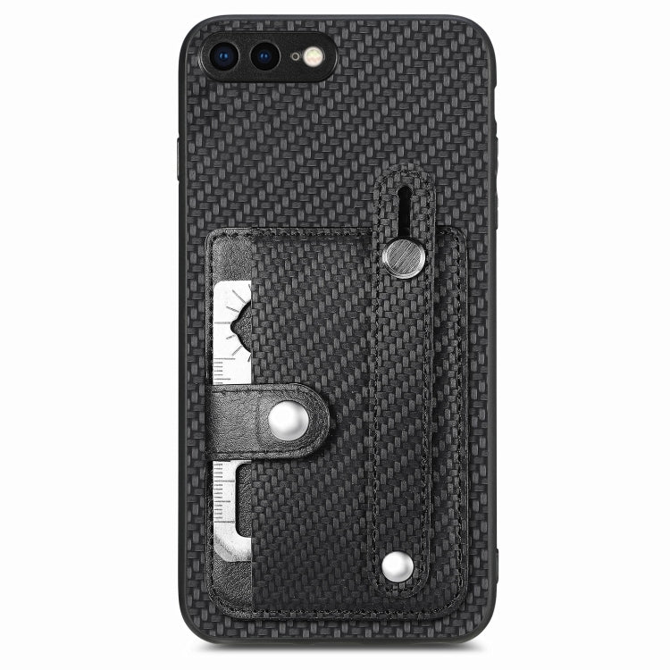 For iPhone SE 2022 / 2020 / 7 / 8 Wristband Kickstand Card Wallet Back Cover Phone Case with Tool Knife