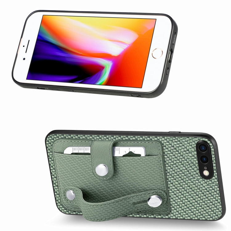 For iPhone SE 2022 / 2020 / 7 / 8 Wristband Kickstand Card Wallet Back Cover Phone Case with Tool Knife