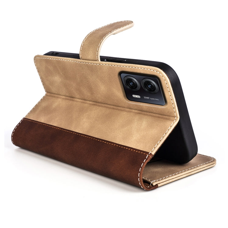 For Motorola Moto G53 Stitching Horizontal Flip Leather Phone Case