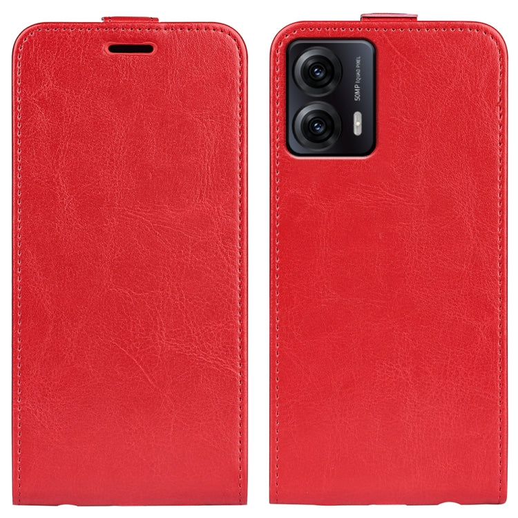 For Motorola Moto G53 R64 Texture Single Vertical Flip Leather Phone Case
