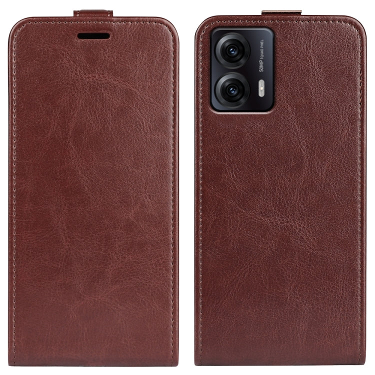 For Motorola Moto G53 R64 Texture Single Vertical Flip Leather Phone Case