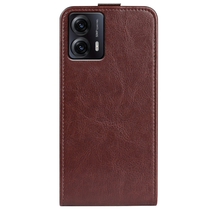 For Motorola Moto G53 R64 Texture Single Vertical Flip Leather Phone Case
