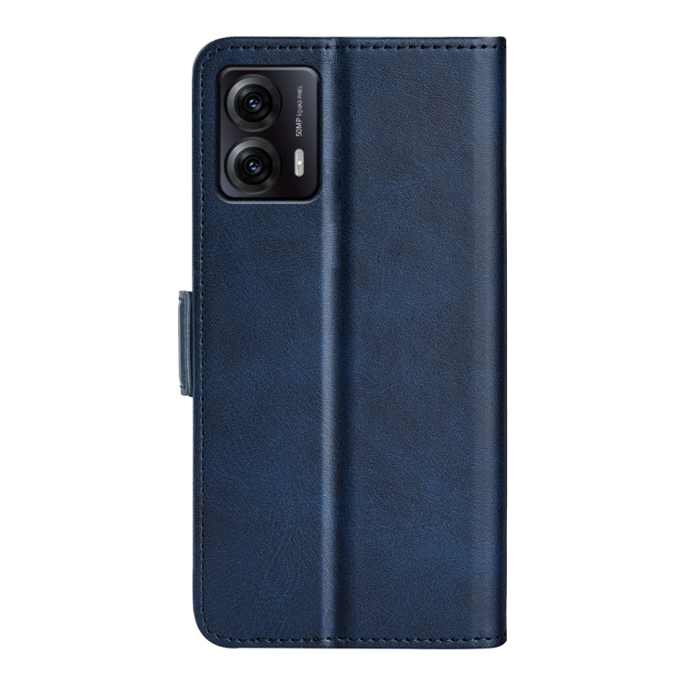 For Motorola Moto G53 Dual-side Magnetic Buckle Horizontal Flip Leather Phone Case