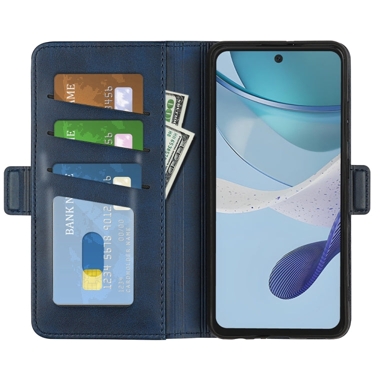 For Motorola Moto G53 Dual-side Magnetic Buckle Horizontal Flip Leather Phone Case