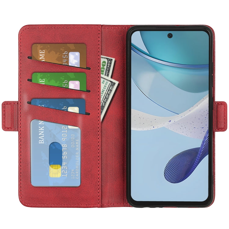 For Motorola Moto G53 Dual-side Magnetic Buckle Horizontal Flip Leather Phone Case