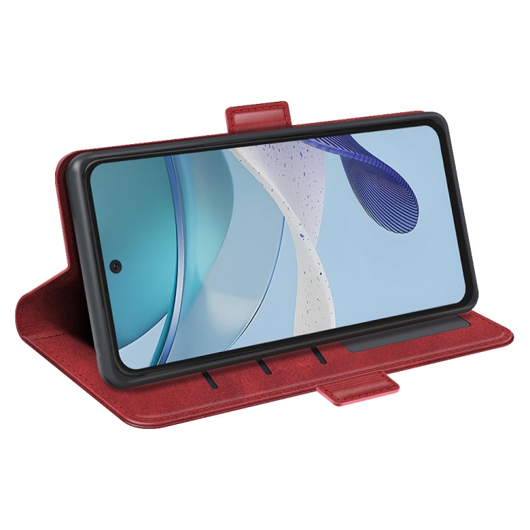 For Motorola Moto G53 Dual-side Magnetic Buckle Horizontal Flip Leather Phone Case