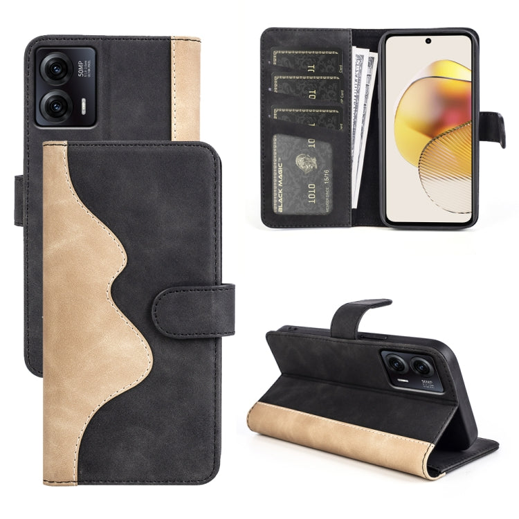 For Motorola Moto G73 Stitching Horizontal Flip Leather Phone Case