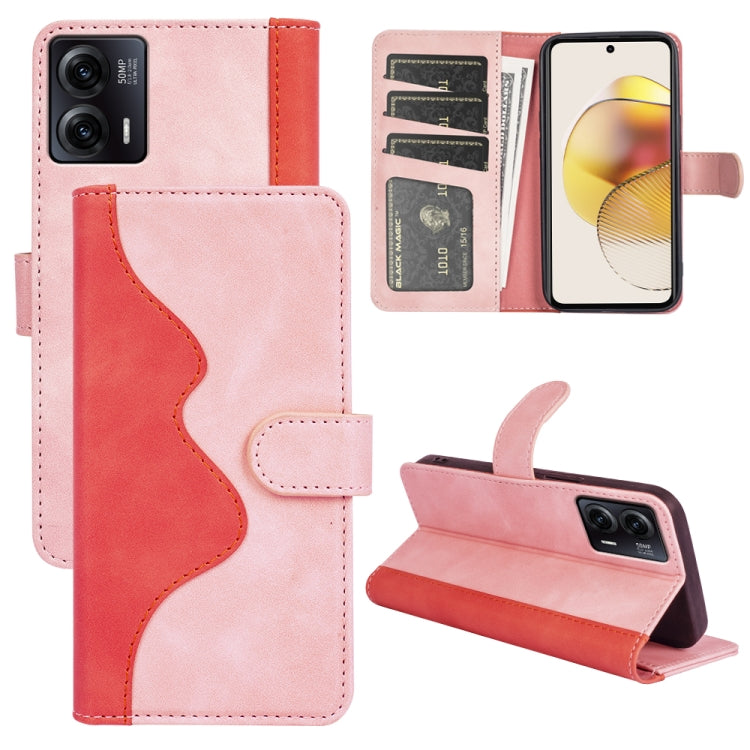 For Motorola Moto G73 Stitching Horizontal Flip Leather Phone Case