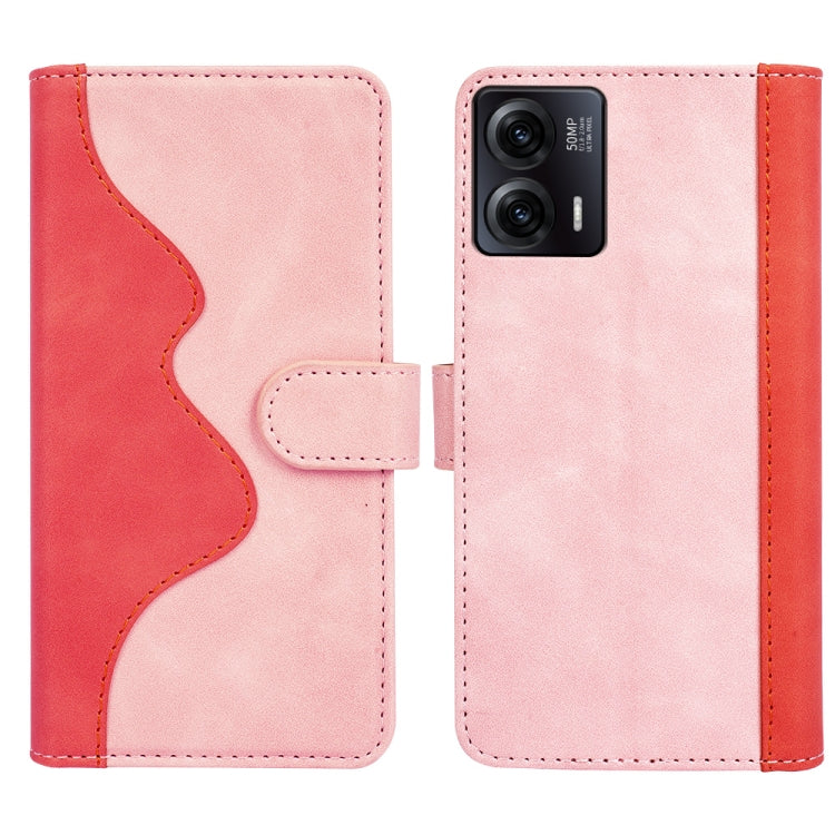 For Motorola Moto G73 Stitching Horizontal Flip Leather Phone Case