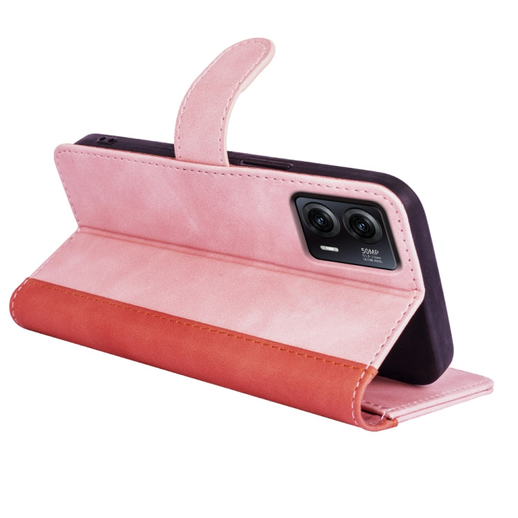 For Motorola Moto G73 Stitching Horizontal Flip Leather Phone Case