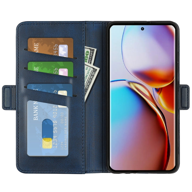 For Motorola Moto X40 Dual-side Magnetic Buckle Horizontal Flip Leather Phone Case