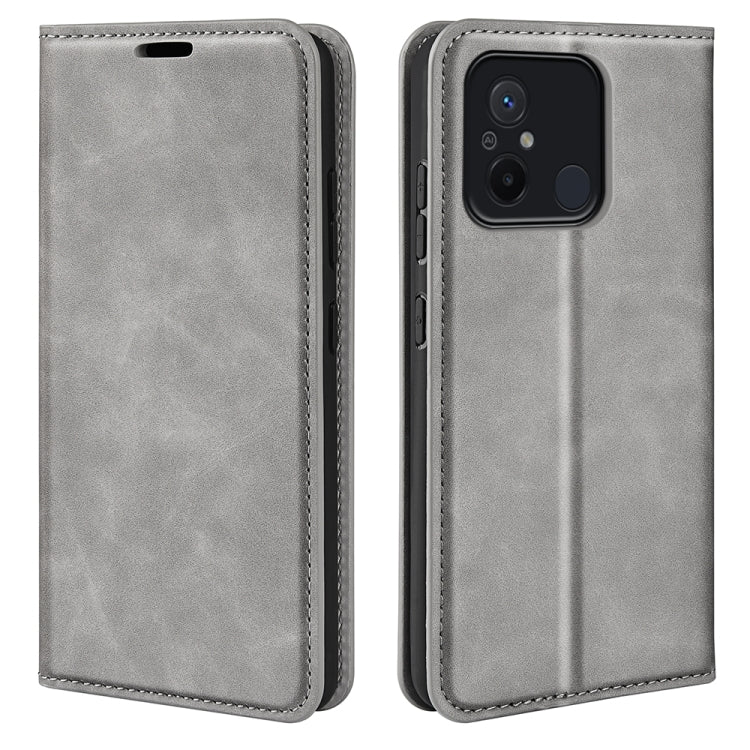 For Xiaomi Redmi 12C Retro-skin Magnetic Suction Leather Phone Case