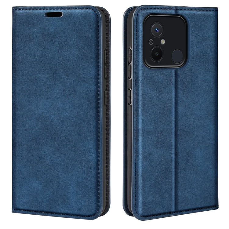 For Xiaomi Redmi 12C Retro-skin Magnetic Suction Leather Phone Case