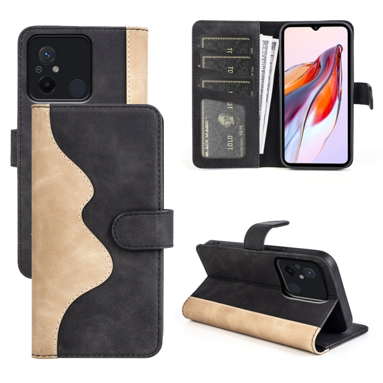 For Xiaomi Redmi 12C Stitching Horizontal Flip Leather Phone Case