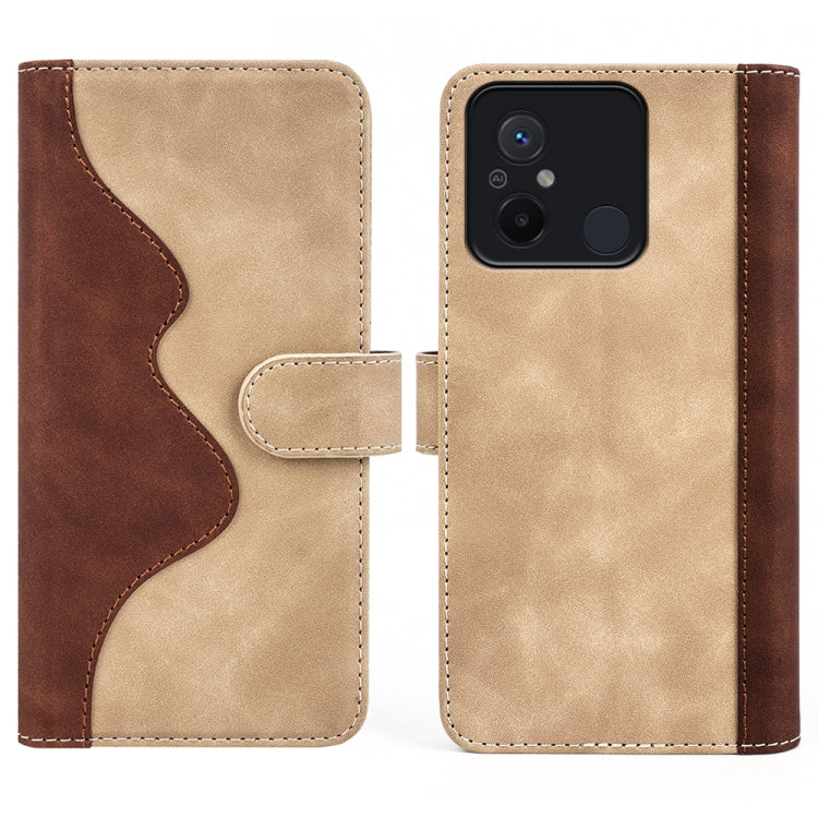 For Xiaomi Redmi 12C Stitching Horizontal Flip Leather Phone Case