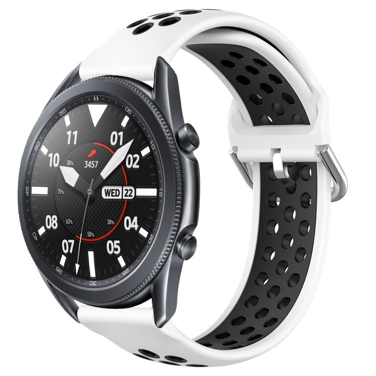 For Samsung Galaxy Watch3 45mm 22mm Perforated Breathable Sports Silicone Watch Band