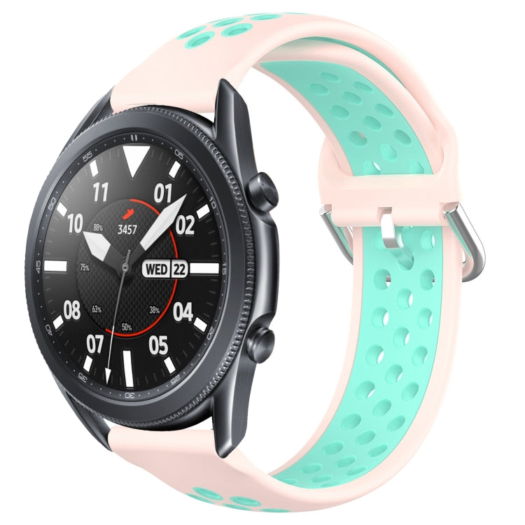 For Samsung Galaxy Watch3 45mm 22mm Perforated Breathable Sports Silicone Watch Band