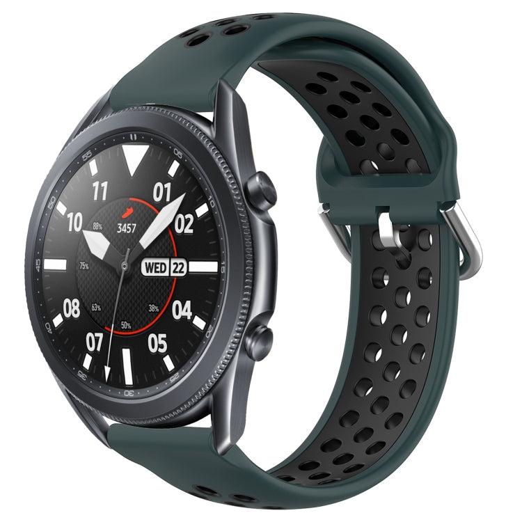 For Samsung Galaxy Watch3 45mm 22mm Perforated Breathable Sports Silicone Watch Band