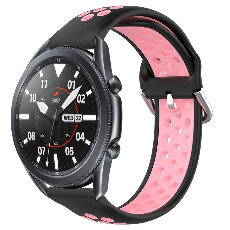For Samsung Galaxy Watch3 45mm 22mm Perforated Breathable Sports Silicone Watch Band