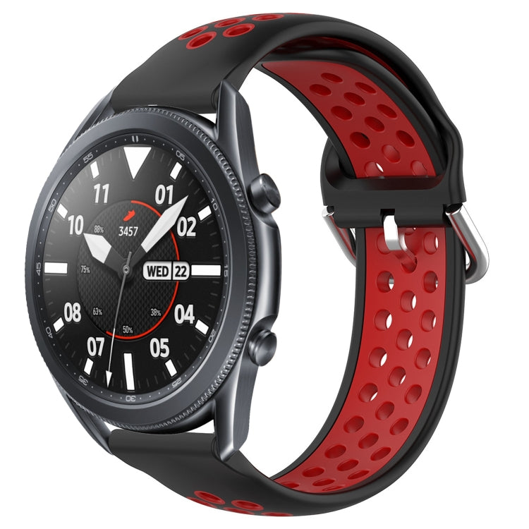 For Samsung Galaxy Watch3 45mm 22mm Perforated Breathable Sports Silicone Watch Band