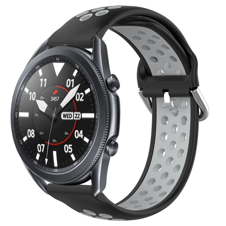 For Samsung Galaxy Watch3 45mm 22mm Perforated Breathable Sports Silicone Watch Band