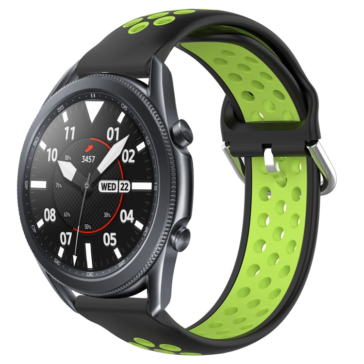 For Samsung Galaxy Watch3 45mm 22mm Perforated Breathable Sports Silicone Watch Band