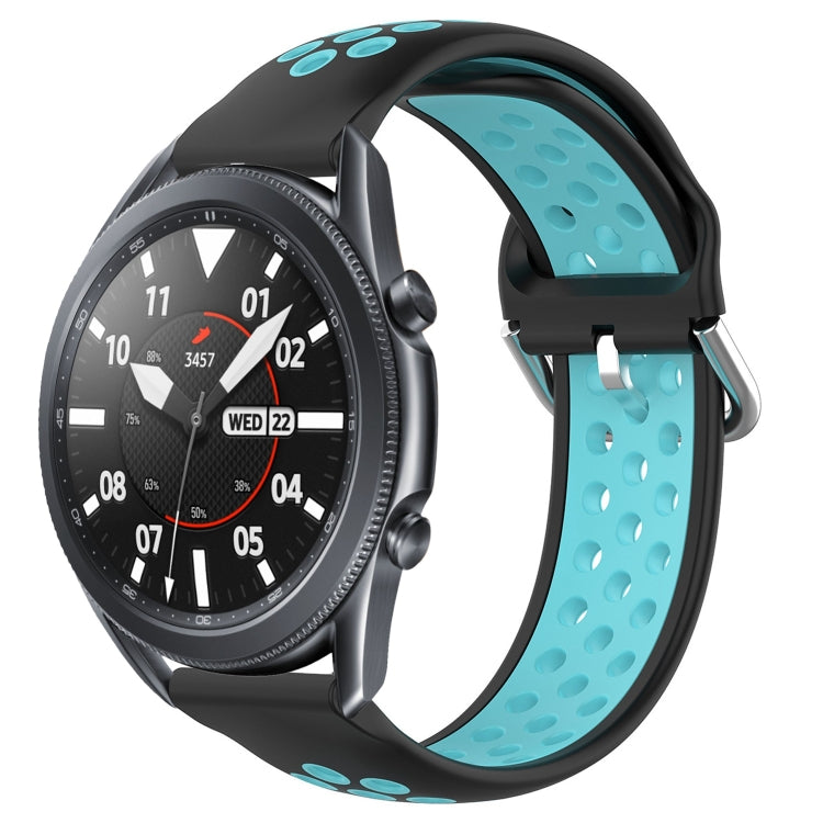 For Samsung Galaxy Watch3 45mm 22mm Perforated Breathable Sports Silicone Watch Band