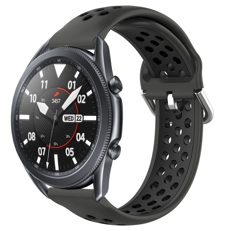 For Samsung Galaxy Watch3 45mm 22mm Perforated Breathable Sports Silicone Watch Band