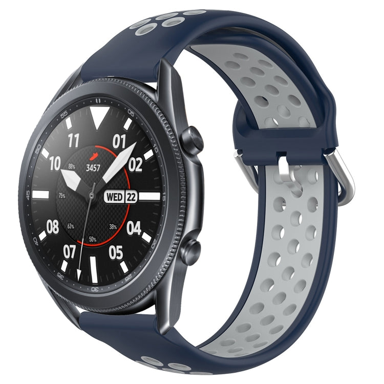 For Samsung Galaxy Watch3 45mm 22mm Perforated Breathable Sports Silicone Watch Band