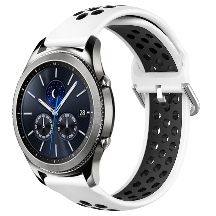 For Samsung Gear S3 Classic 22mm Perforated Breathable Sports Silicone Watch Band