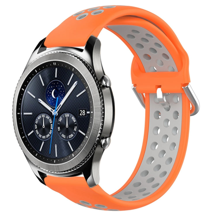 For Samsung Gear S3 Classic 22mm Perforated Breathable Sports Silicone Watch Band