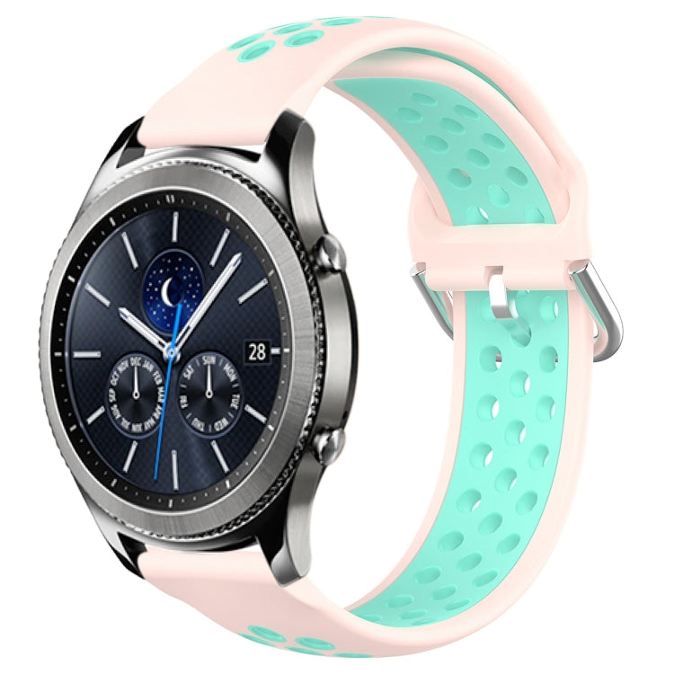 For Samsung Gear S3 Classic 22mm Perforated Breathable Sports Silicone Watch Band