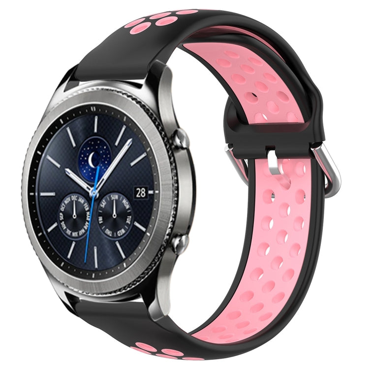 For Samsung Gear S3 Classic 22mm Perforated Breathable Sports Silicone Watch Band