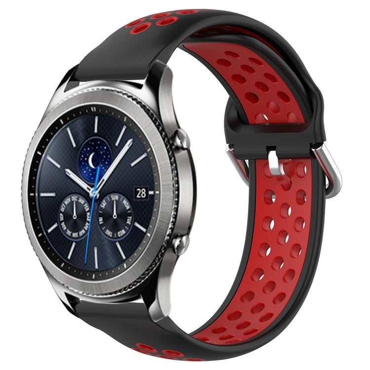 For Samsung Gear S3 Classic 22mm Perforated Breathable Sports Silicone Watch Band