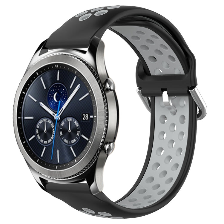 For Samsung Gear S3 Classic 22mm Perforated Breathable Sports Silicone Watch Band